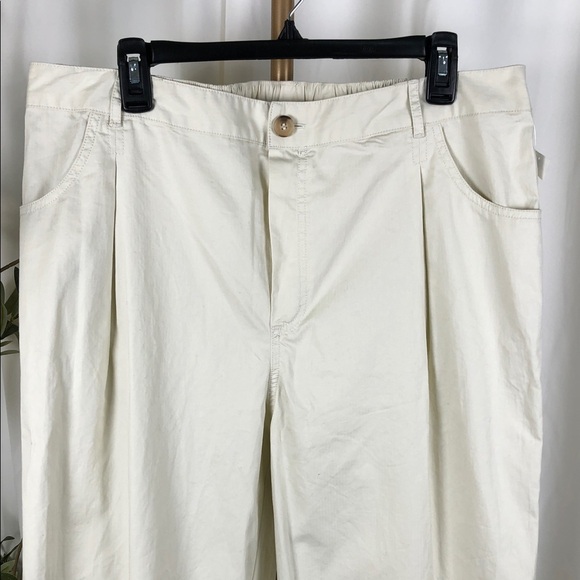 Melrose and Market 100% Cotton Pleated Chinos in Cream Sz XL (B5) - Picture 3 of 8